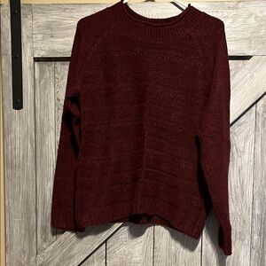 Croft & Barrow Rich Burgundy Crew Neck Sweater